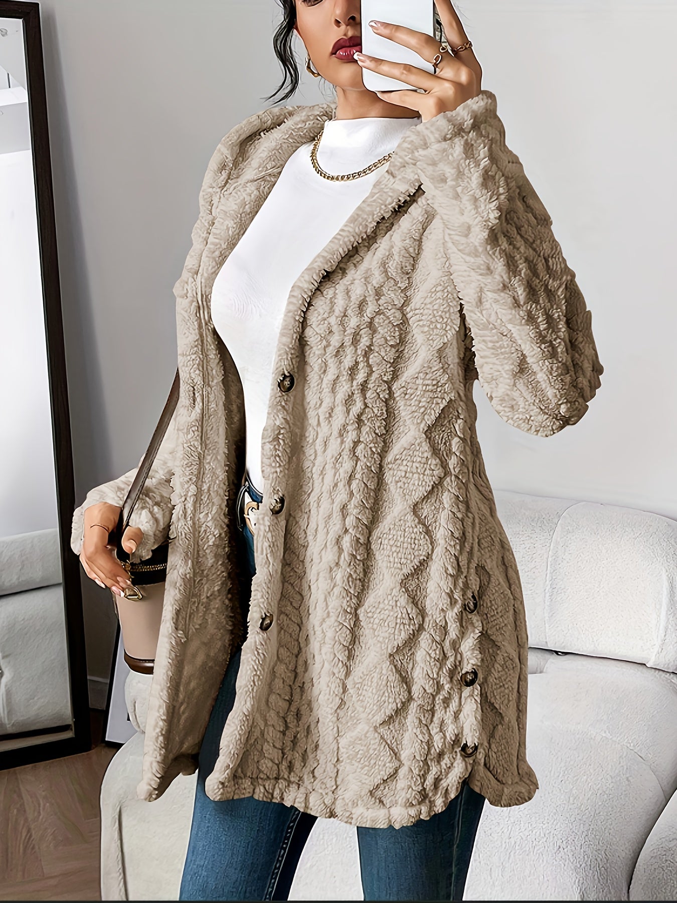 Celinne™ – Premium Knit Fleece Cardigan