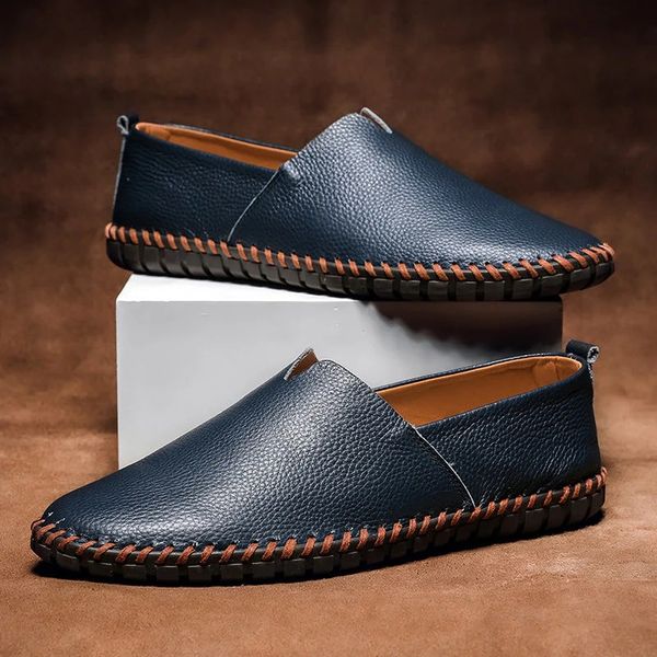 Elias™ – Handsydda Leather Loafers med tidlös elegans för alla säsonger