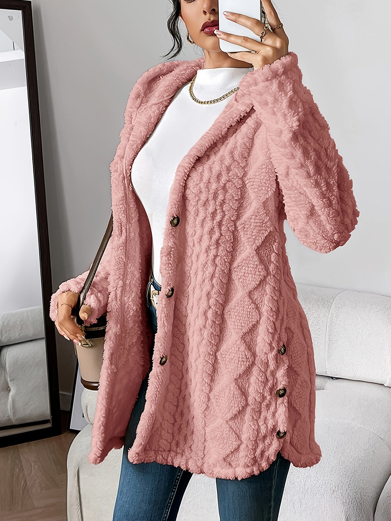 Celinne™ – Premium Knit Fleece Cardigan