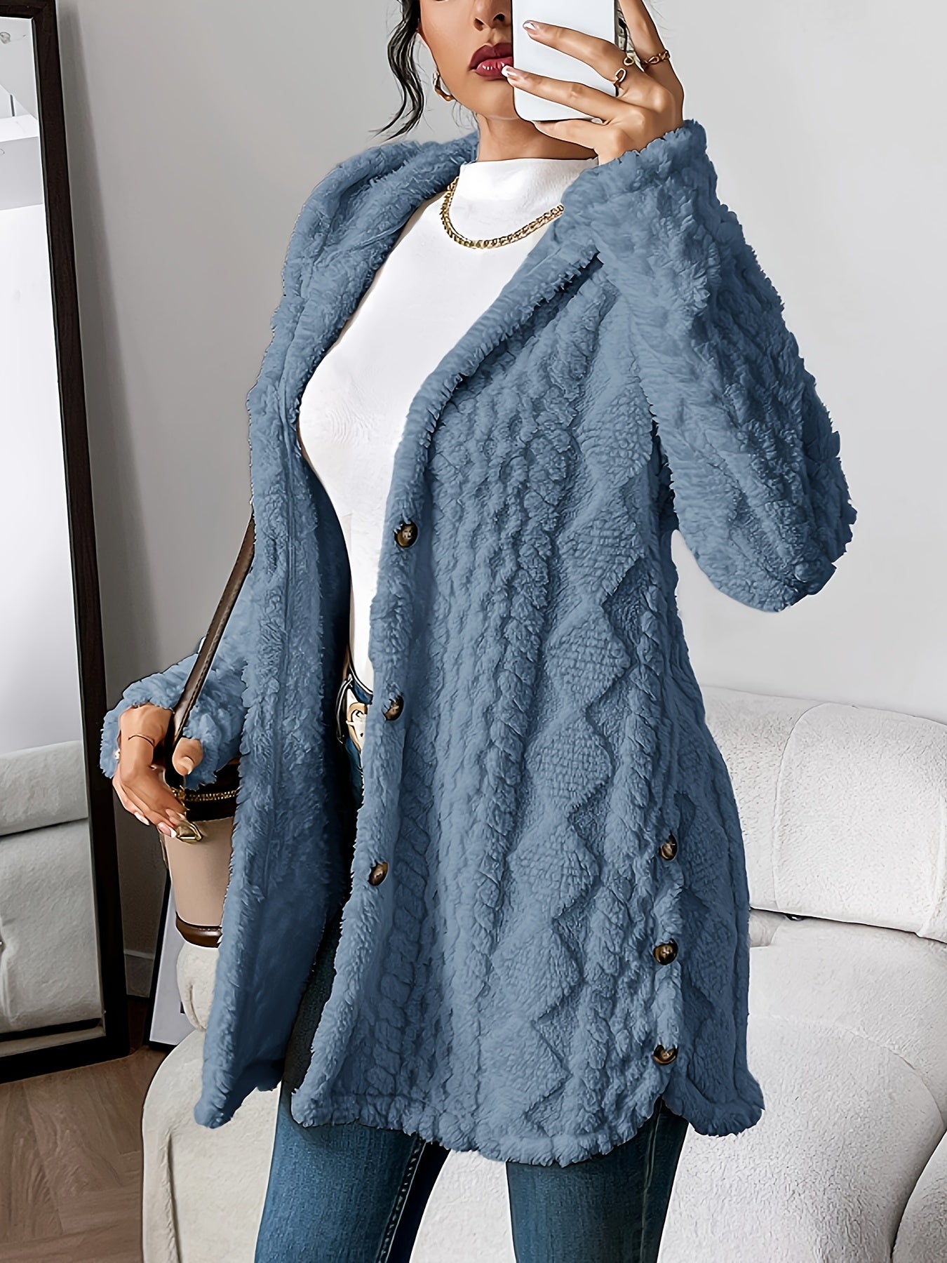 Celinne™ – Premium Knit Fleece Cardigan