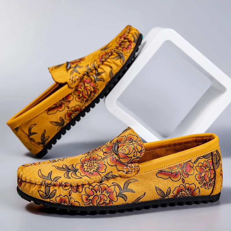 Alarik™ – Leather Loafers med blomsterdetaljer för alla säsonger