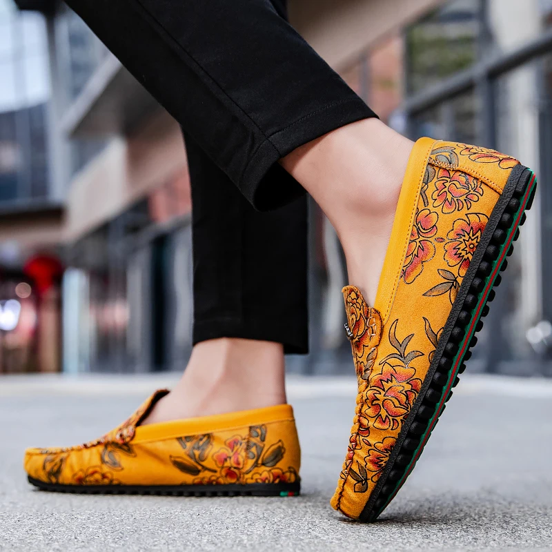 Alarik™ – Leather Loafers med blomsterdetaljer för alla säsonger