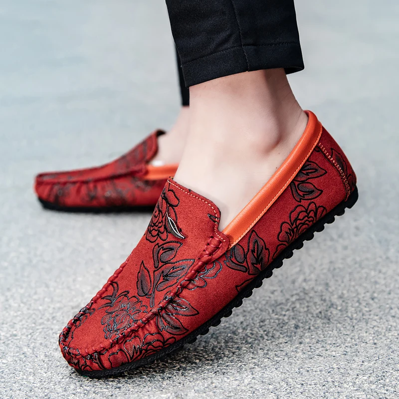 Alarik™ – Leather Loafers med blomsterdetaljer för alla säsonger