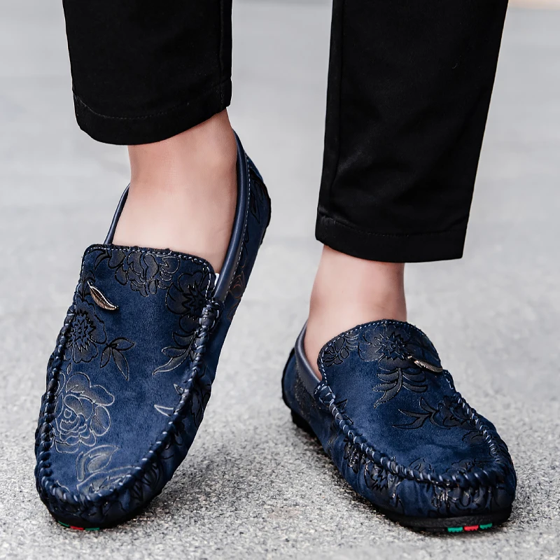 Alarik™ – Leather Loafers med blomsterdetaljer för alla säsonger