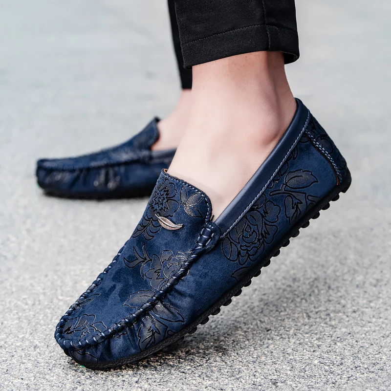 Alarik™ – Leather Loafers med blomsterdetaljer för alla säsonger