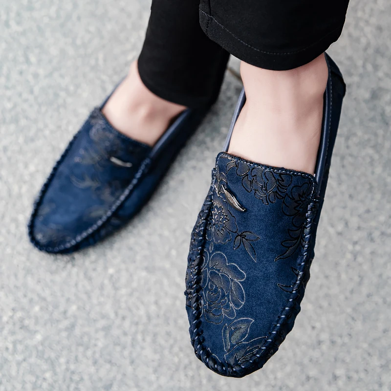 Alarik™ – Leather Loafers med blomsterdetaljer för alla säsonger