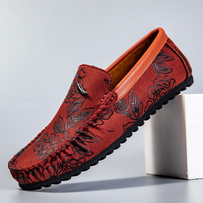Alarik™ – Leather Loafers med blomsterdetaljer för alla säsonger