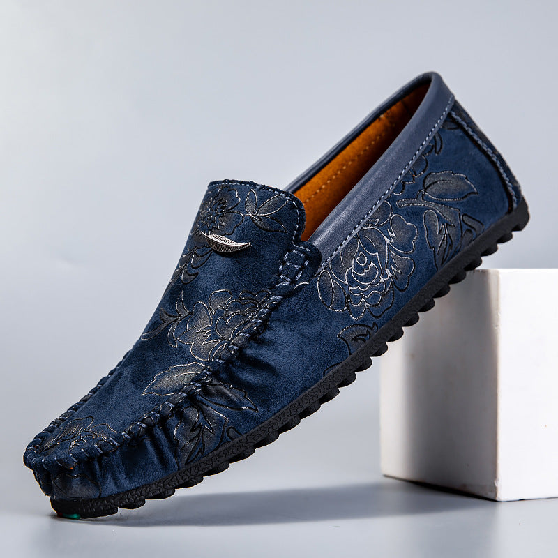 Alarik™ – Leather Loafers med blomsterdetaljer för alla säsonger