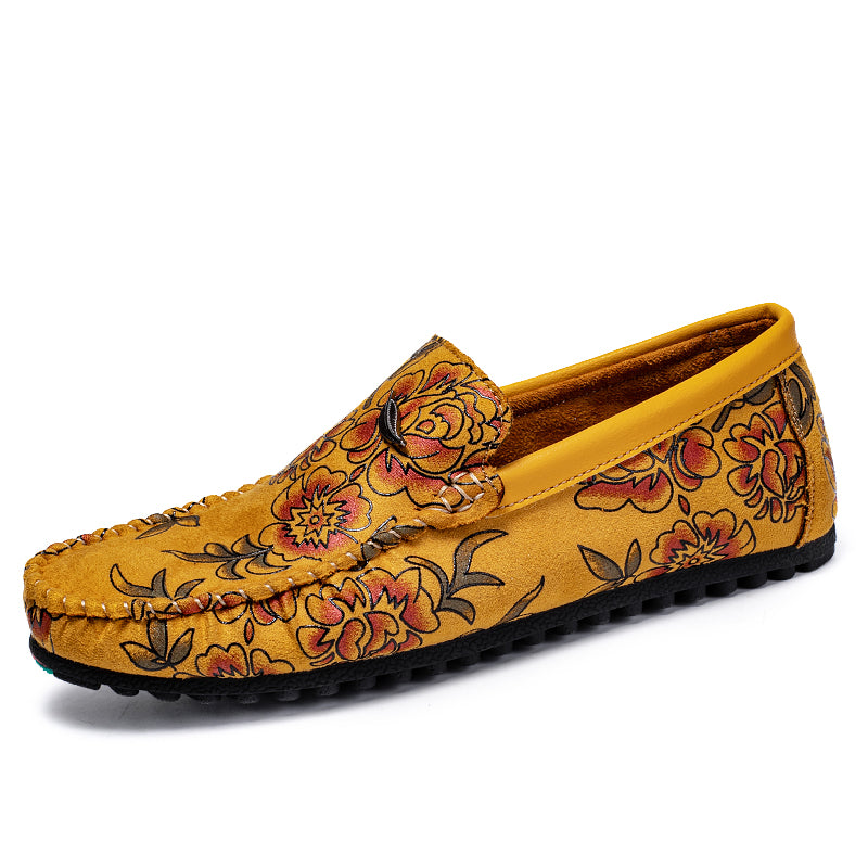 Alarik™ – Leather Loafers med blomsterdetaljer för alla säsonger