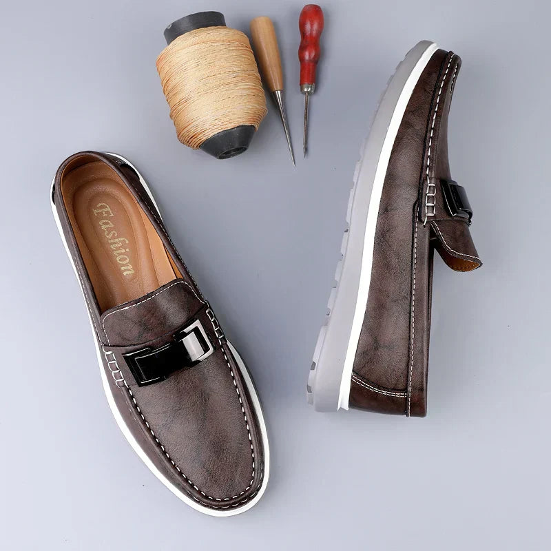 Albin™ – Luxury Leather Loafers med tidlös elegans för alla säsonger
