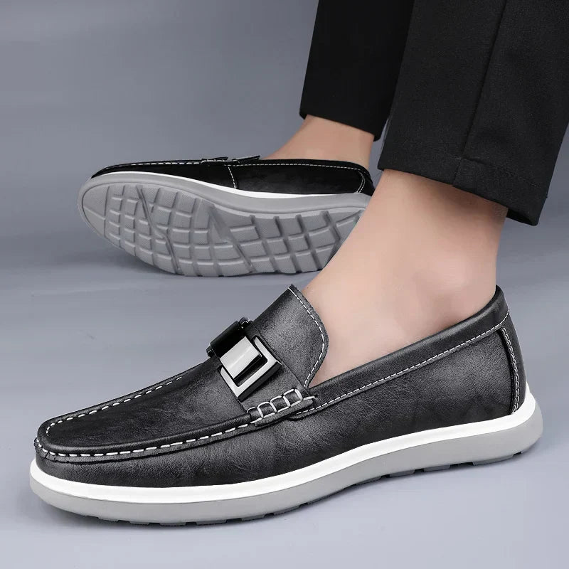 Albin™ – Luxury Leather Loafers med tidlös elegans för alla säsonger