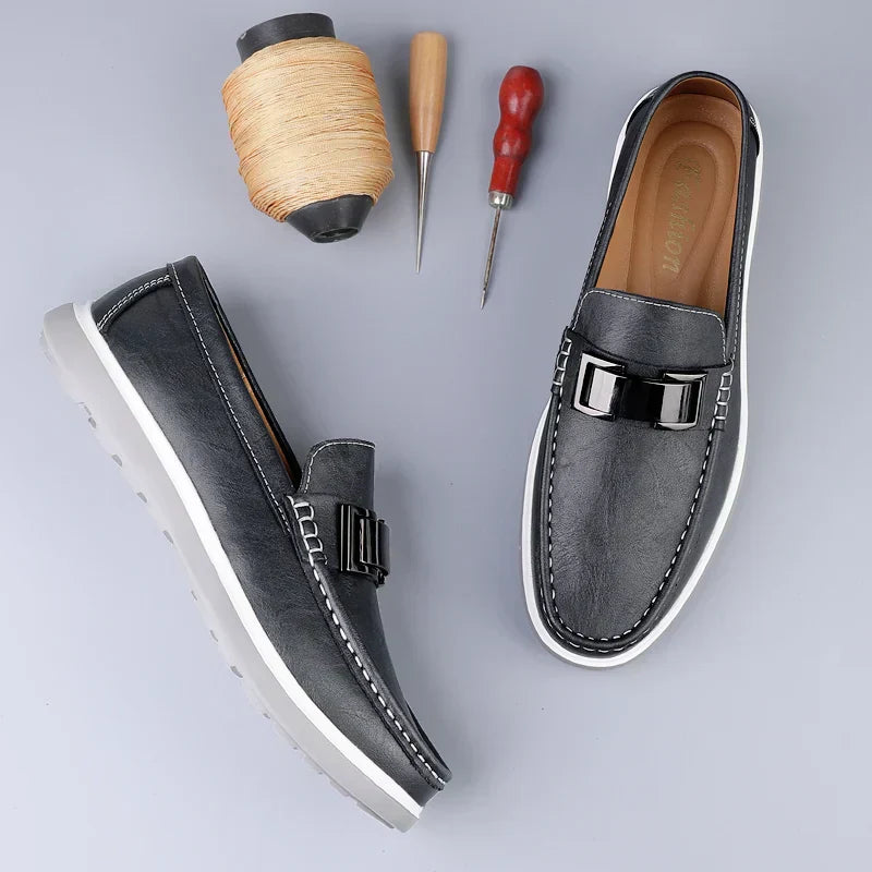 Albin™ – Luxury Leather Loafers med tidlös elegans för alla säsonger