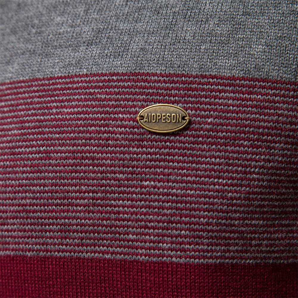 Oscar | Quarter-Zip Stripe Sweater