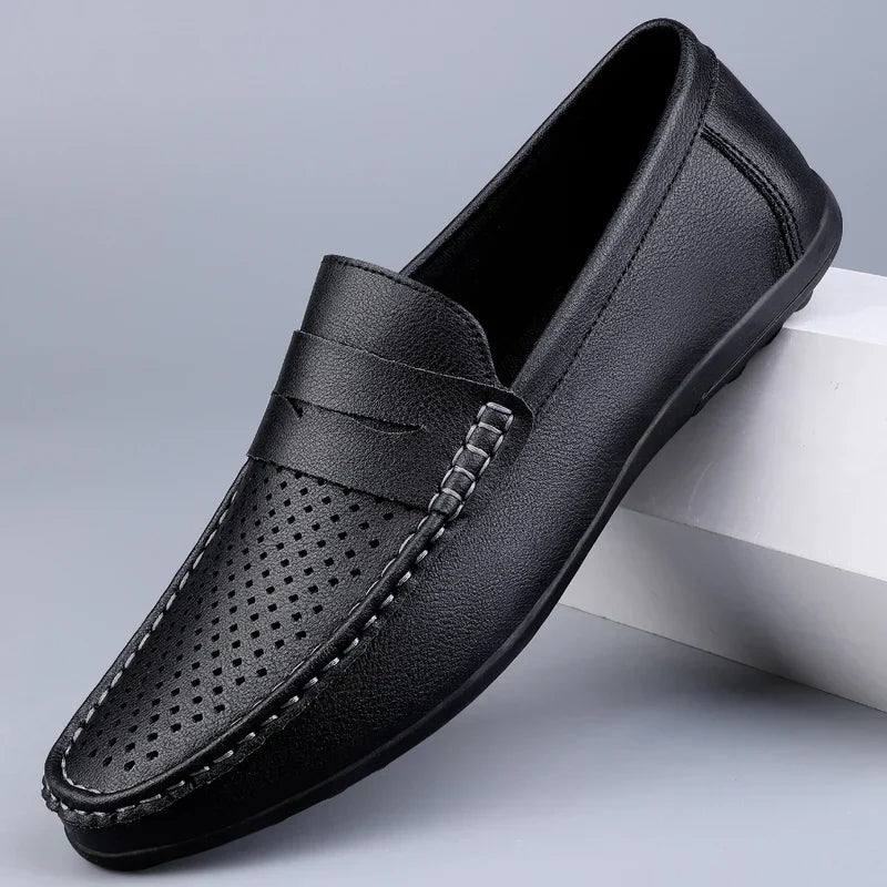 Matteo™ – Italian Leather Loafers med tidlös elegans för alla säsonger