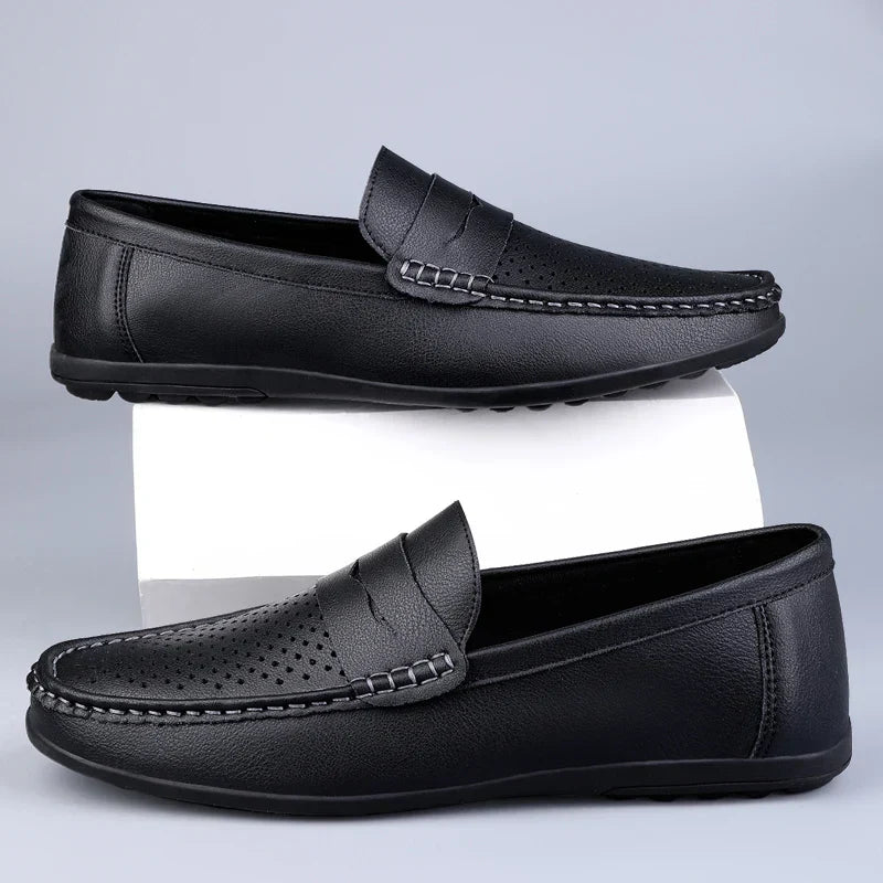 Matteo™ – Italian Leather Loafers med tidlös elegans för alla säsonger