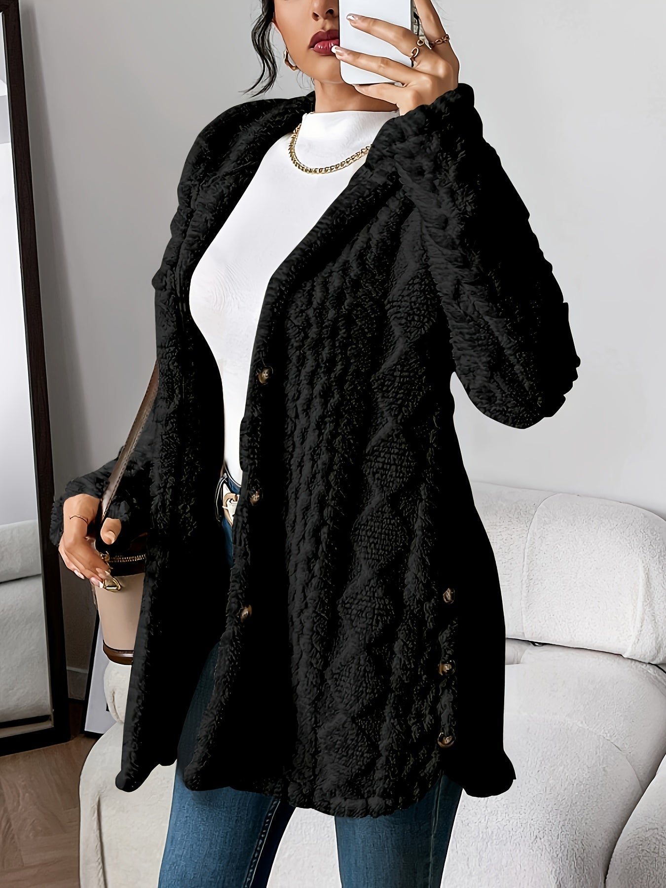 Celinne™ – Premium Knit Fleece Cardigan