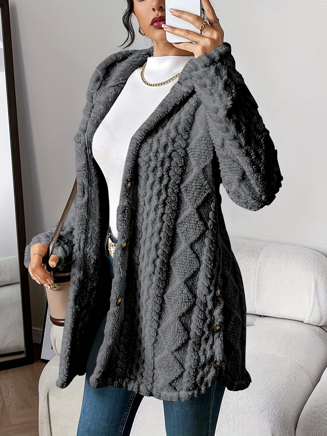 Celinne™ – Premium Knit Fleece Cardigan