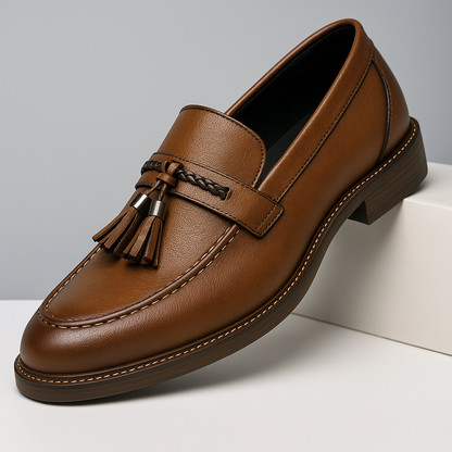 Gunnar™ – Leather Tassel Loafers med tidlös elegans för alla säsonger