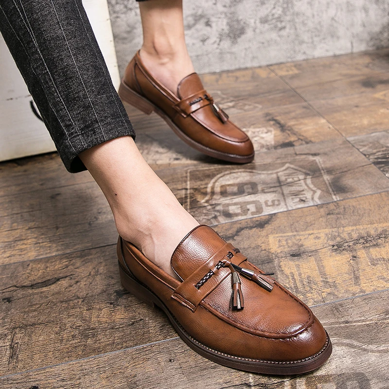 Gunnar™ – Leather Tassel Loafers med tidlös elegans för alla säsonger