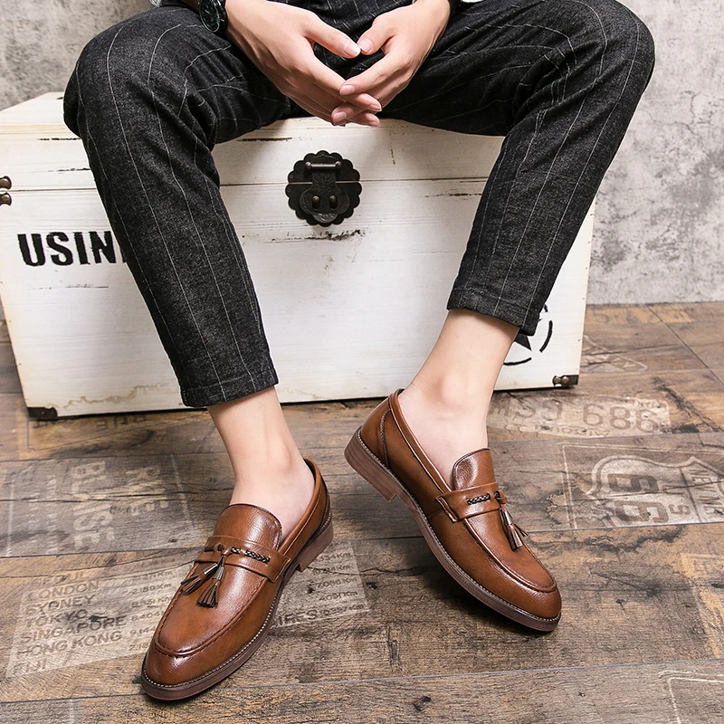 Gunnar™ – Leather Tassel Loafers med tidlös elegans för alla säsonger