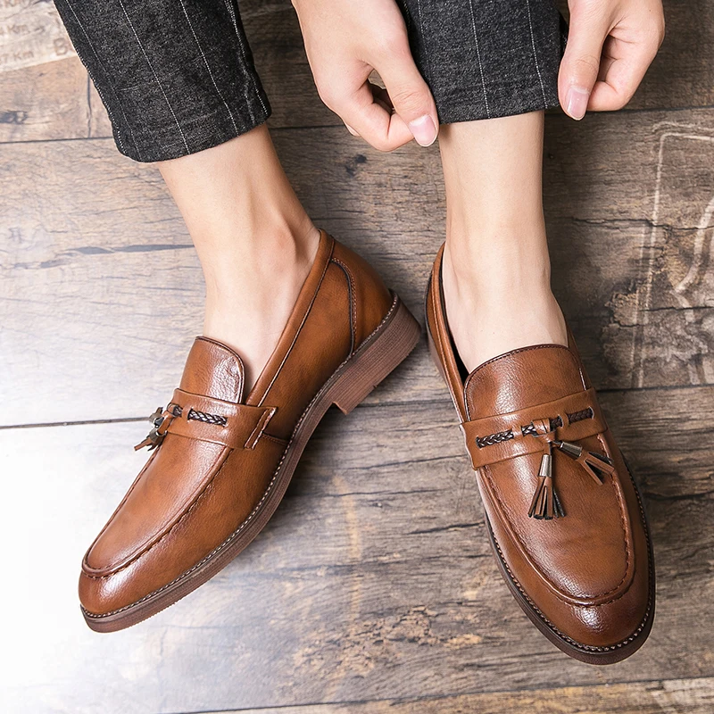 Gunnar™ – Leather Tassel Loafers med tidlös elegans för alla säsonger