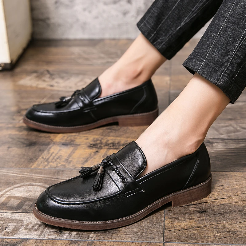 Gunnar™ – Leather Tassel Loafers med tidlös elegans för alla säsonger