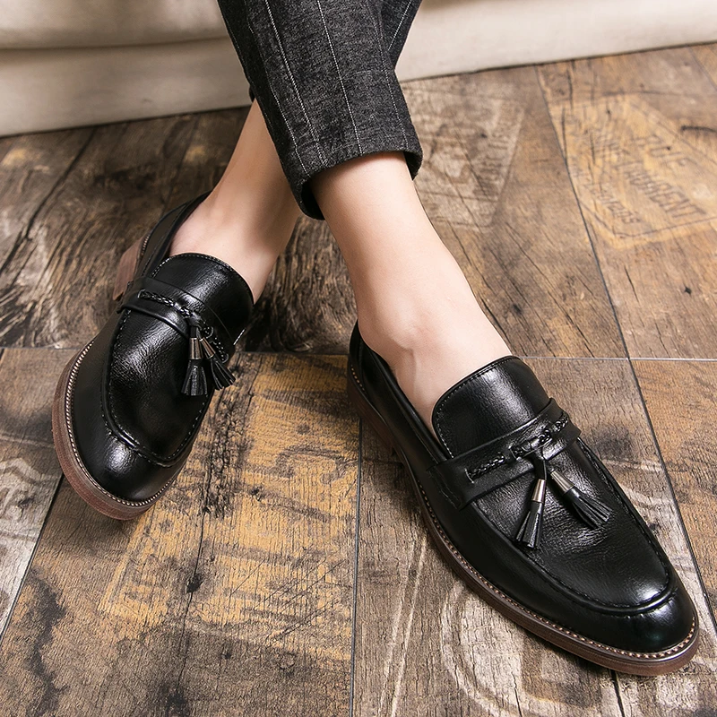 Gunnar™ – Leather Tassel Loafers med tidlös elegans för alla säsonger
