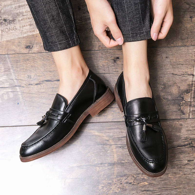 Gunnar™ – Leather Tassel Loafers med tidlös elegans för alla säsonger