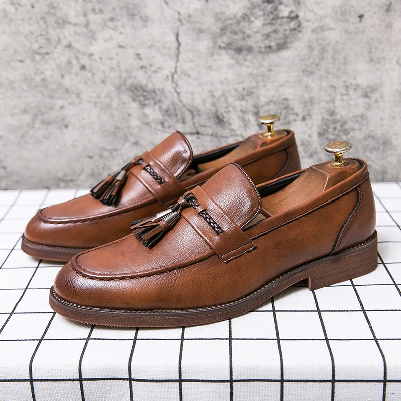 Gunnar™ – Leather Tassel Loafers med tidlös elegans för alla säsonger