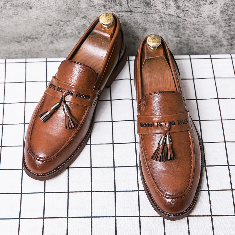 Gunnar™ – Leather Tassel Loafers med tidlös elegans för alla säsonger
