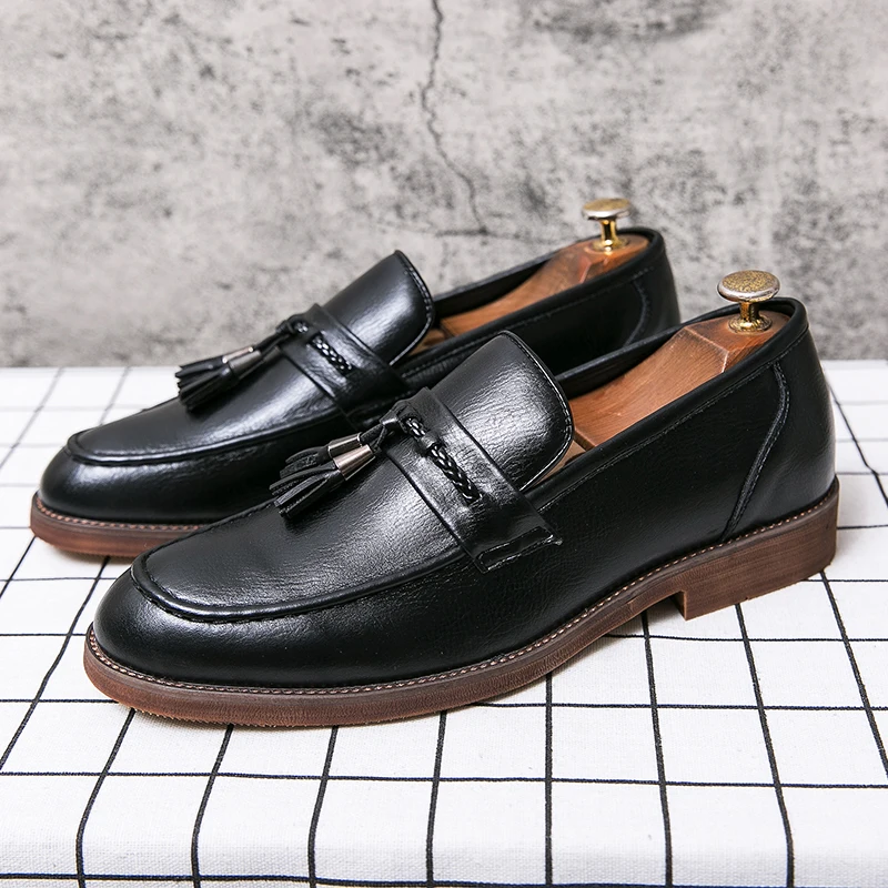 Gunnar™ – Leather Tassel Loafers med tidlös elegans för alla säsonger