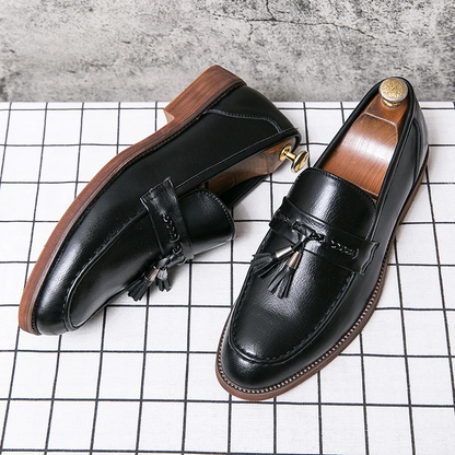 Gunnar™ – Leather Tassel Loafers med tidlös elegans för alla säsonger