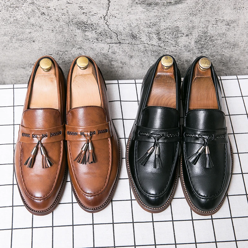 Gunnar™ – Leather Tassel Loafers med tidlös elegans för alla säsonger