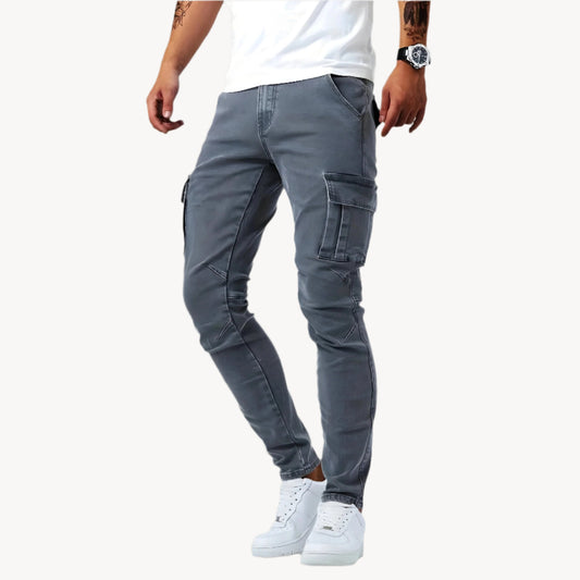 Leo | Stretch-Denim Cargo-byxor