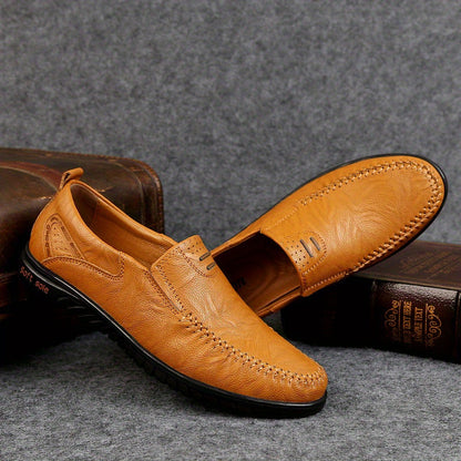 Olav™ – Elegant Leather Loafers med tidlös stil för alla säsonger
