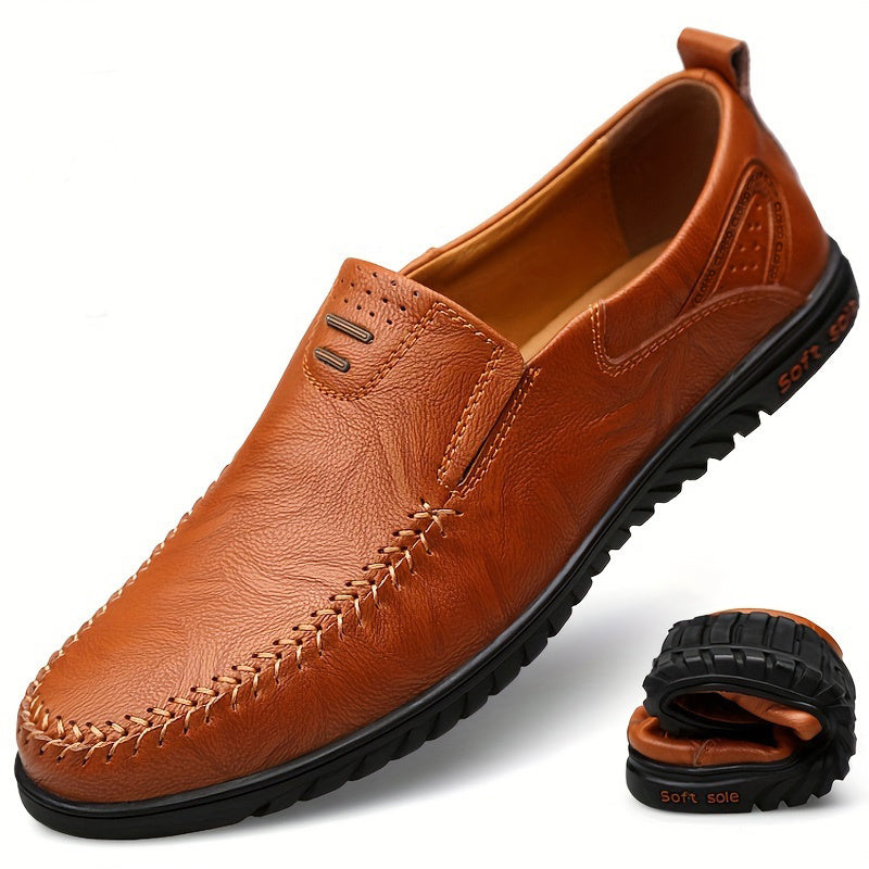 Olav™ – Elegant Leather Loafers med tidlös stil för alla säsonger