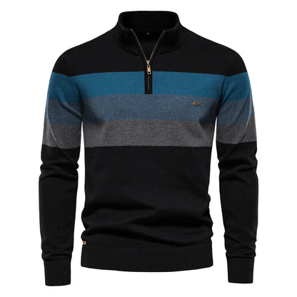 Oscar | Quarter-Zip Stripe Sweater