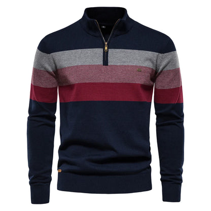 Oscar | Quarter-Zip Stripe Sweater