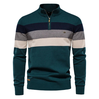 Oscar | Quarter-Zip Stripe Sweater