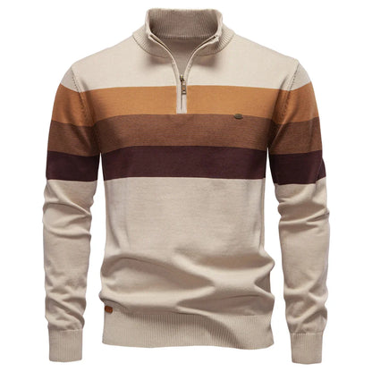 Oscar | Quarter-Zip Stripe Sweater
