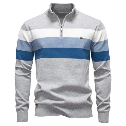 Oscar | Quarter-Zip Stripe Sweater