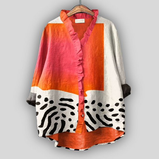 Selinne™ | Luftig Volangblus i Somrig Design