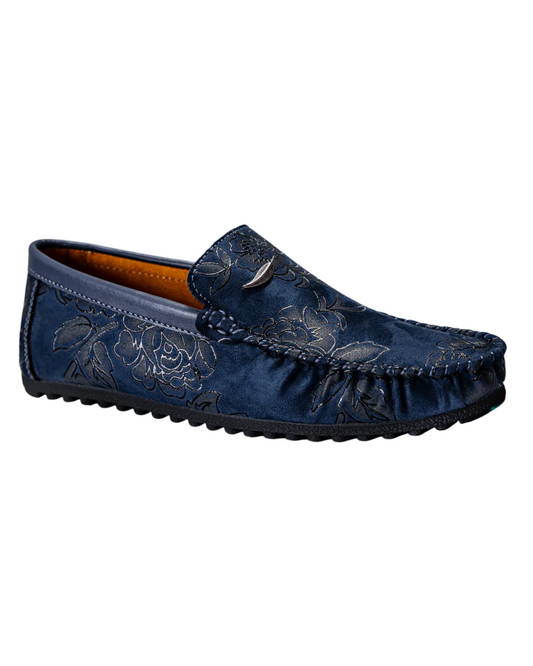 Alarik™ – Leather Loafers med blomsterdetaljer för alla säsonger
